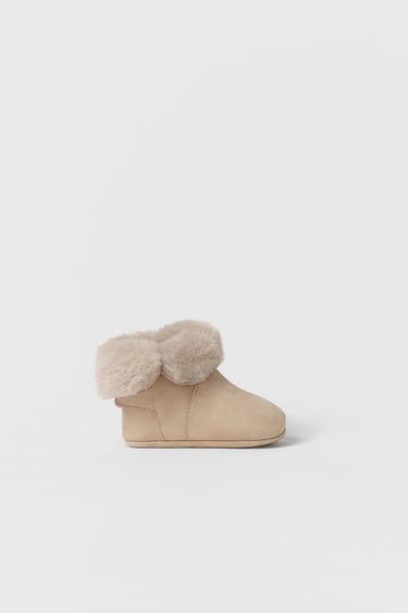 Image 0 of MINI/ LEATHER BOOTIES from Zara