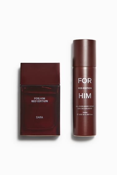 Image 0 of FOR HIM RED EDITION + ALL-OVER SPRAY 100ML / 3.38 oz from Zara