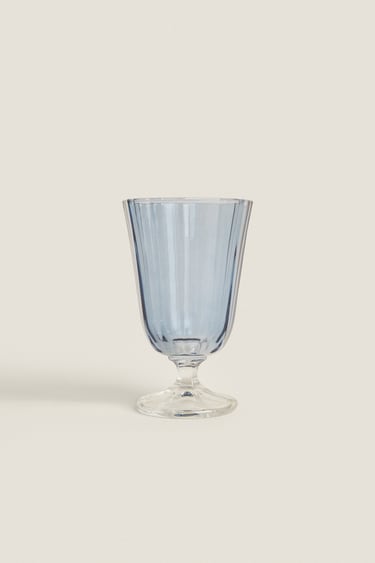 Image 0 of RAISED FACETED WINE GLASS from Zara