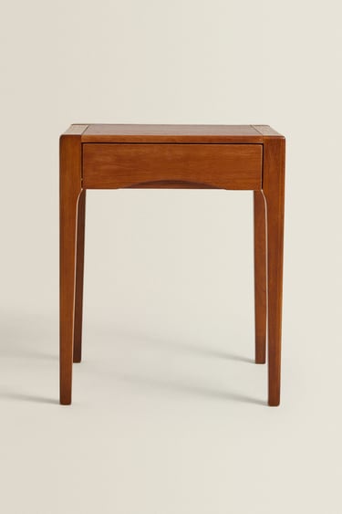 Image 0 of OAK BEDSIDE TABLE WITH DRAWER from Zara