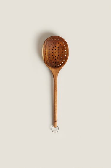 Image 0 of ACACIA WOOD SLOTTED SPOON from Zara