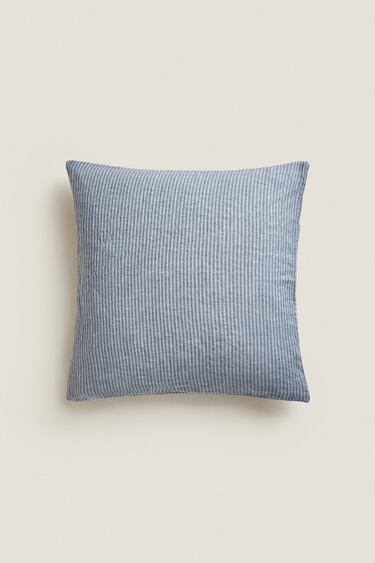 Image 0 of STRIPED LINEN THROW PILLOW COVER from Zara