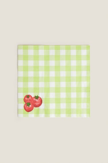 Image 0 of GINGHAM CHECK PAPER NAPKINS (PACK OF 20) from Zara