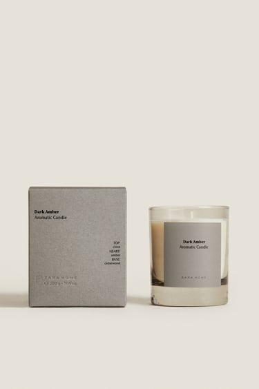 Image 0 of (200 G) DARK AMBER SCENTED CANDLE from Zara