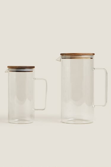 Image 0 of BOROSILICATE GLASS PITCHER WITH LID from Zara