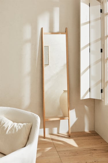 Image 0 of ASH WOOD MIRROR from Zara