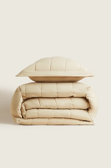 Image 0 of MICROFIBER QUILT TEXTURE PILLOWCASE from Zara