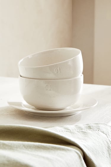 Image 0 of PORCELAIN TABLEWARE WITH NUMBERS from Zara