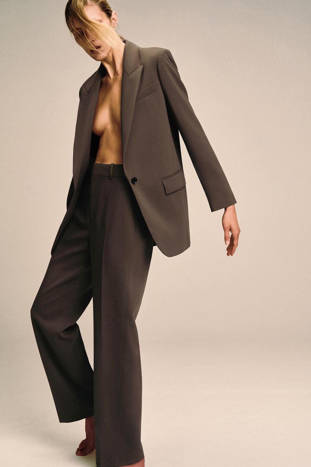 Zara suit -OVERSIZED BLAZER WITH POCKETS and SLIM FIT MASCULINE TROUSERS