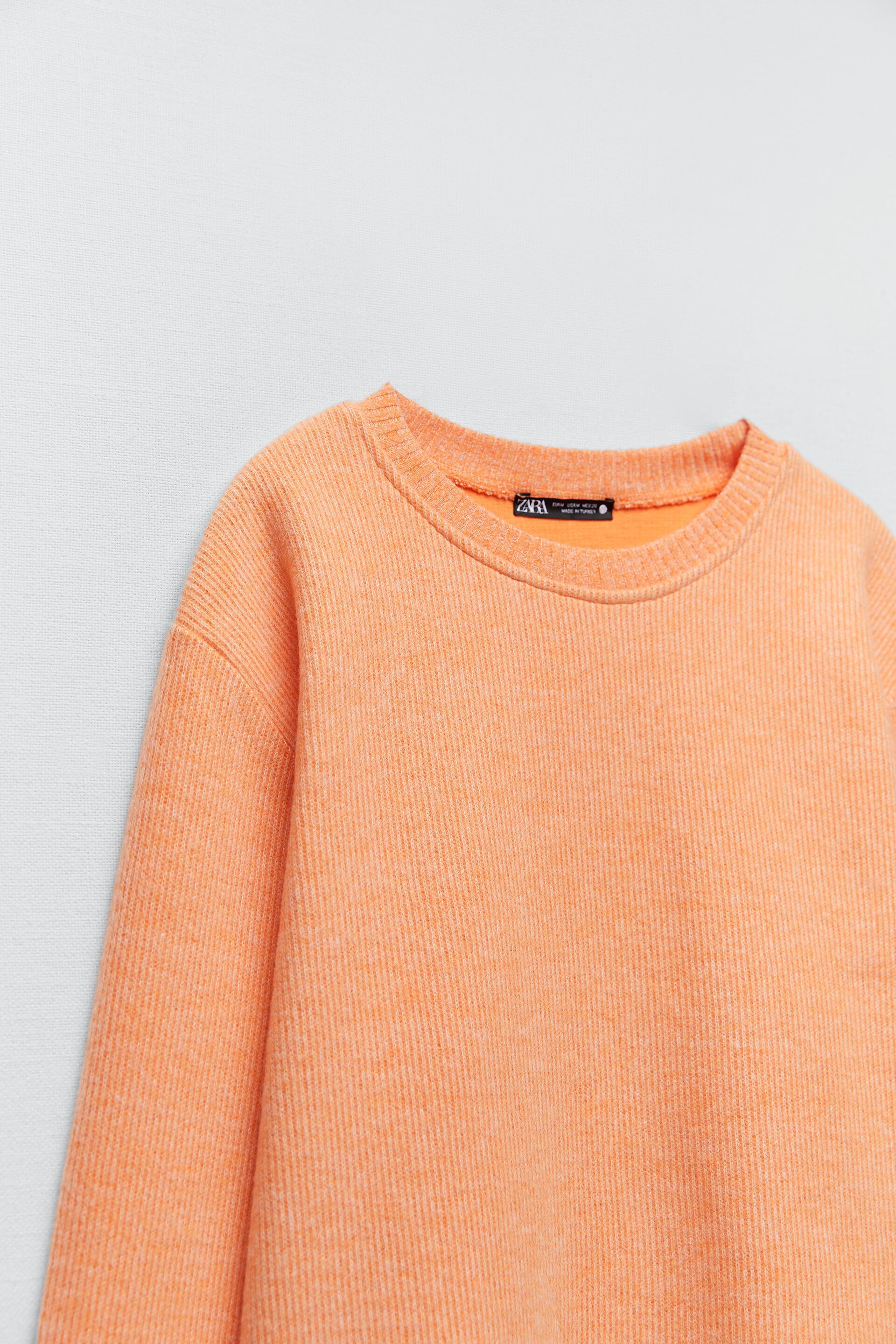 SOFT-TOUCH SWEATER - Orange | ZARA 