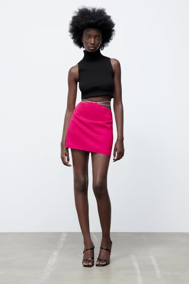 Image 0 of SHORT SKIRT WITH CHAIN from Zara