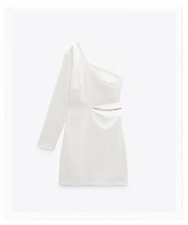 Image 0 of CUT-OUT DRESS WITH CHAIN DETAIL from Zara