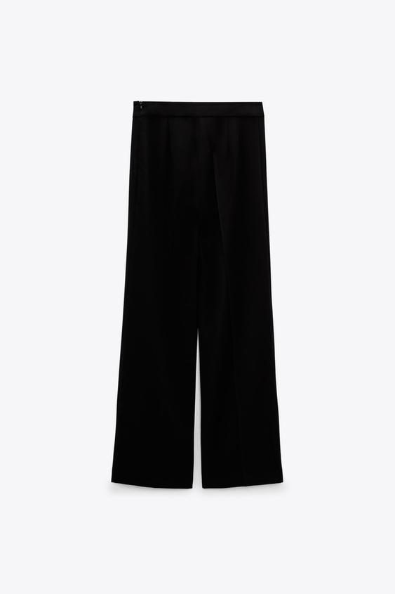 black trousers zara