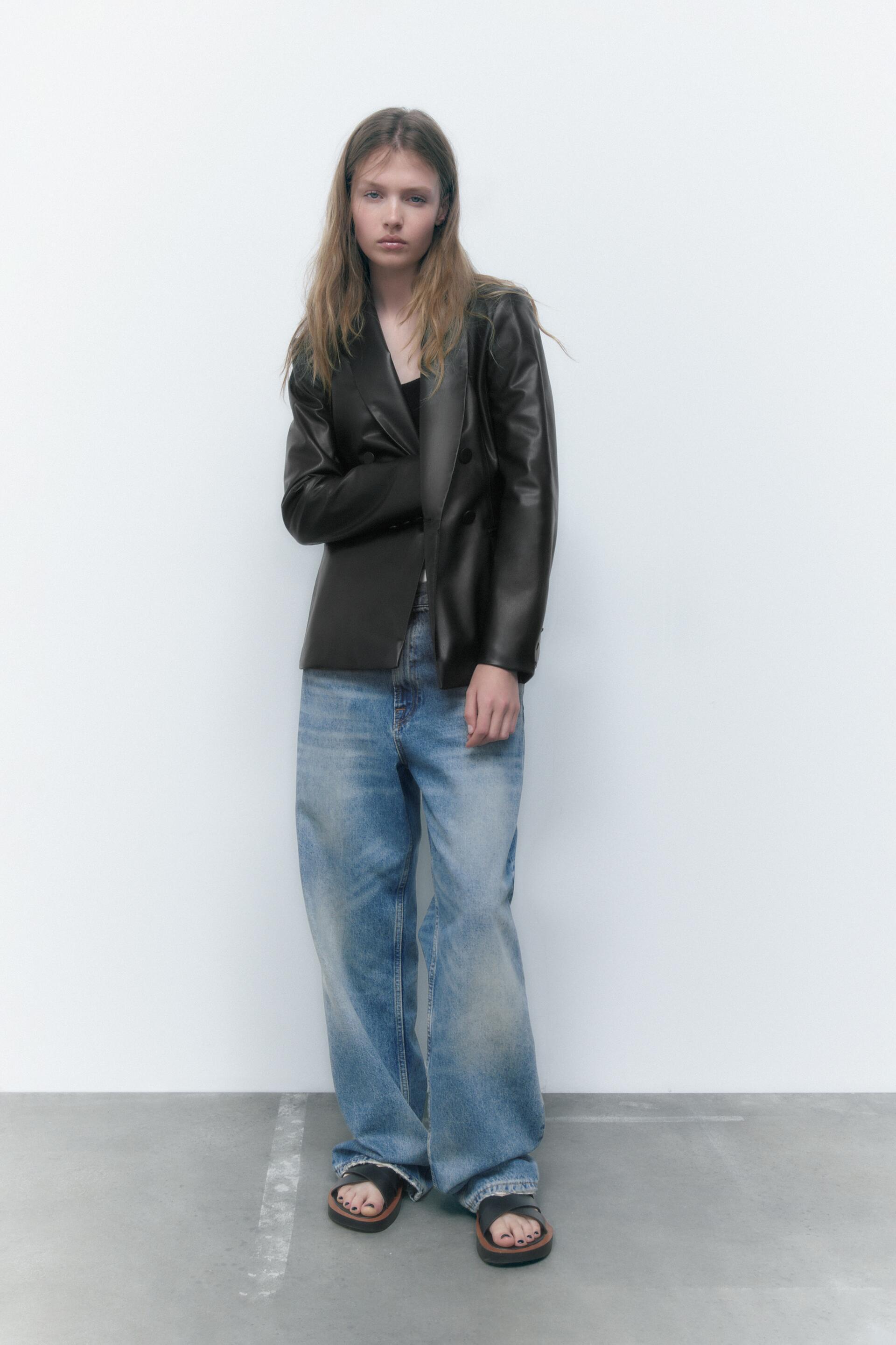FAUX LEATHER BLAZER - Black | ZARA 