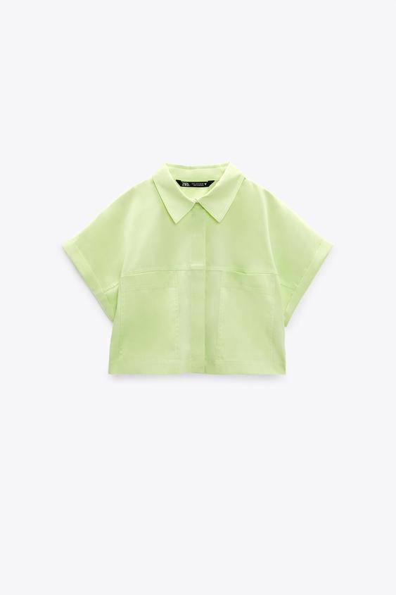 White silk shirt zara clearance