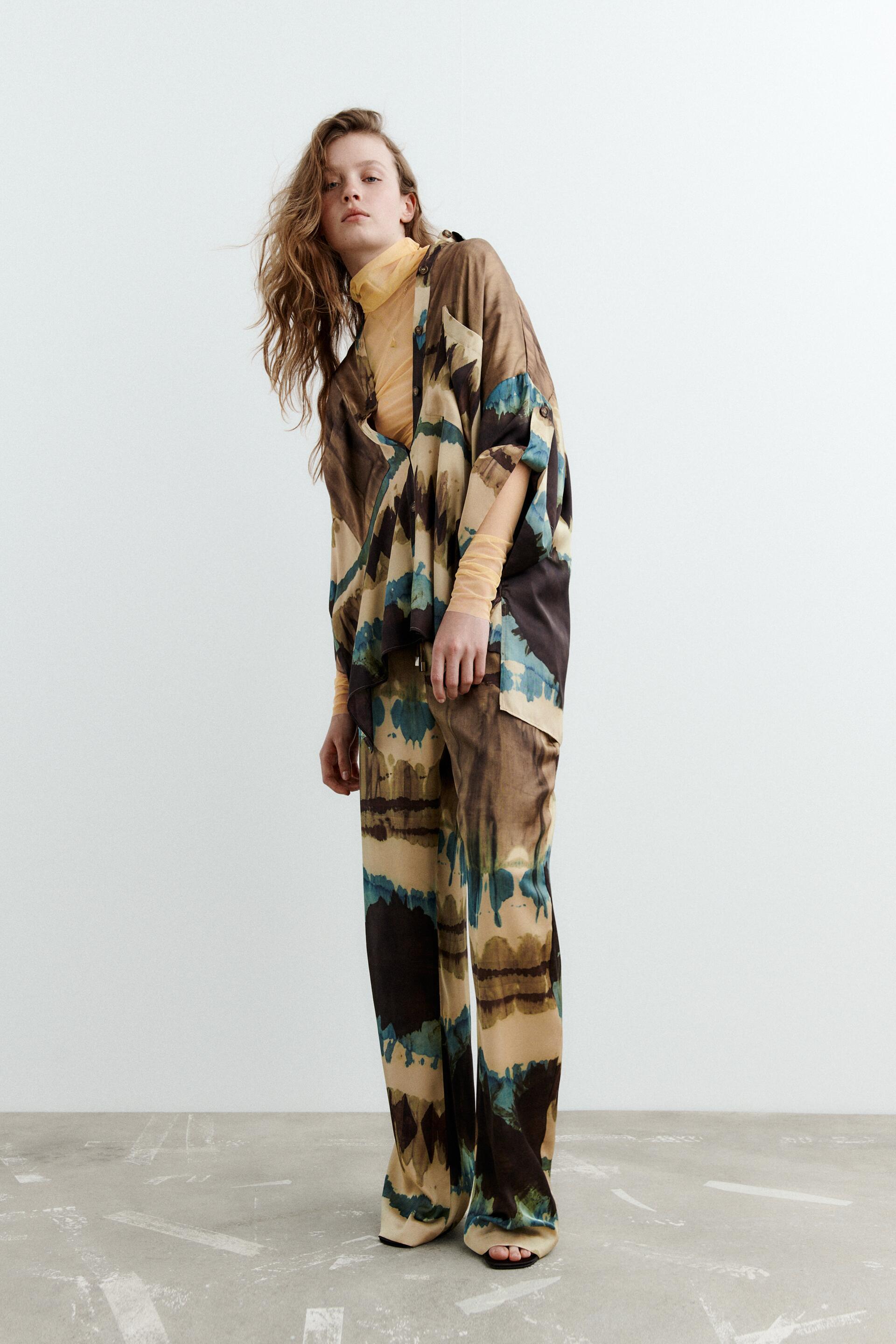 Zara tie dye shirt womens clearance