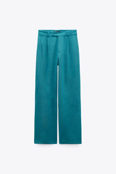 Image 0 of FAUX SUEDE TROUSERS from Zara