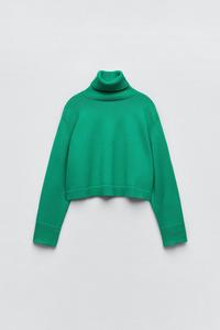 SOFT HIGH NECK SWEATER - Apple green 