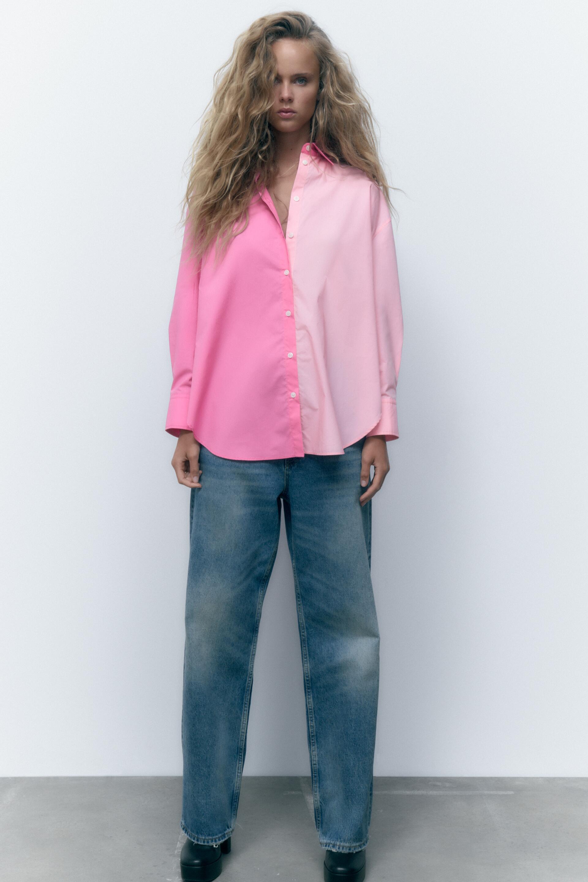 OVERSIZED SHIRT - Mid-pink | ZARA Australia