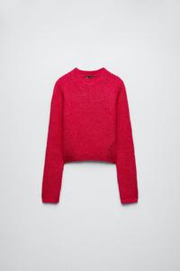 OPEN KNIT SWEATER - Strawberry | ZARA 