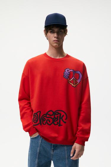 zara purple hoodie mens