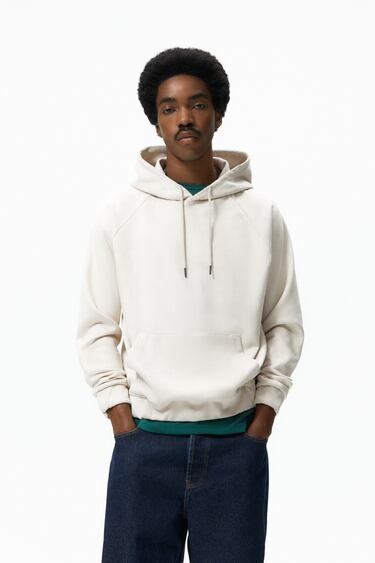 Image 0 of FAUX SUEDE HOODIE from Zara