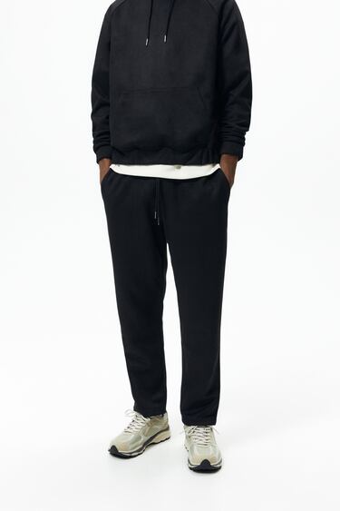 Image 0 of FAUX SUEDE JOGGING TROUSERS from Zara