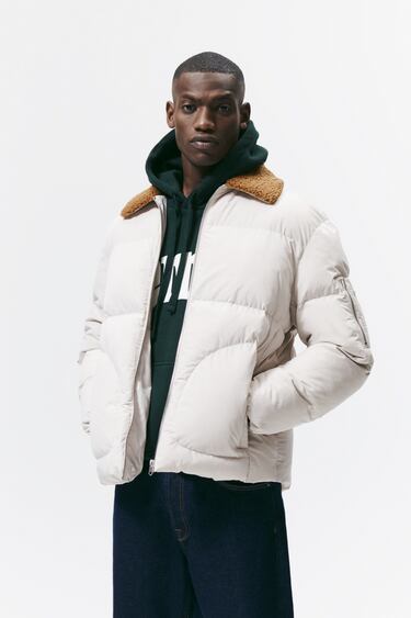 Image 0 of CONTRAST PUFFER JACKET from Zara