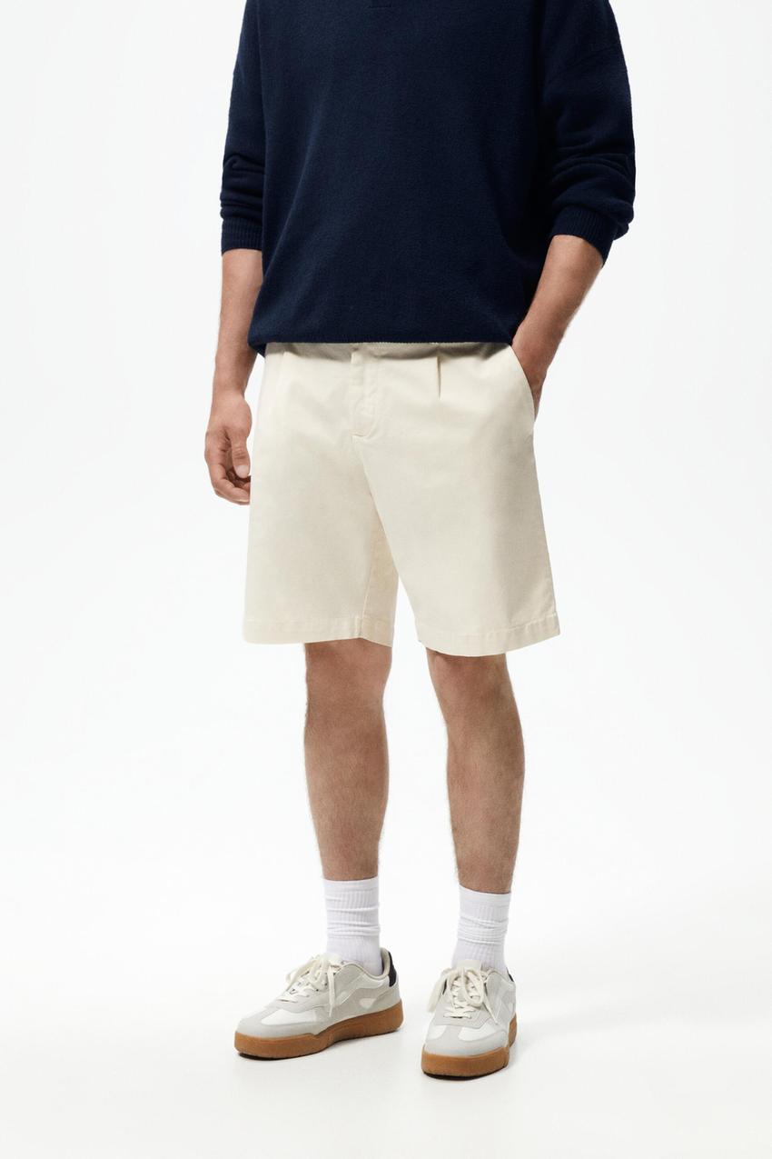Zara pleated shorts men Outlet
