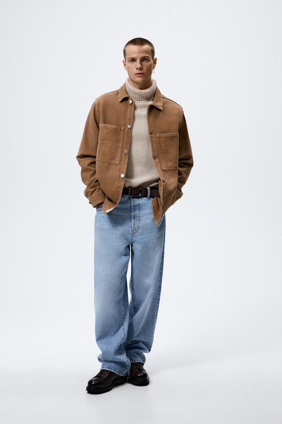 LIGHTWEIGHT COTTON JACKET - camel 