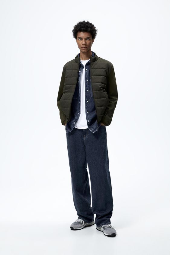 PUFFER TECHNICAL JACKET - Khaki | ZARA 