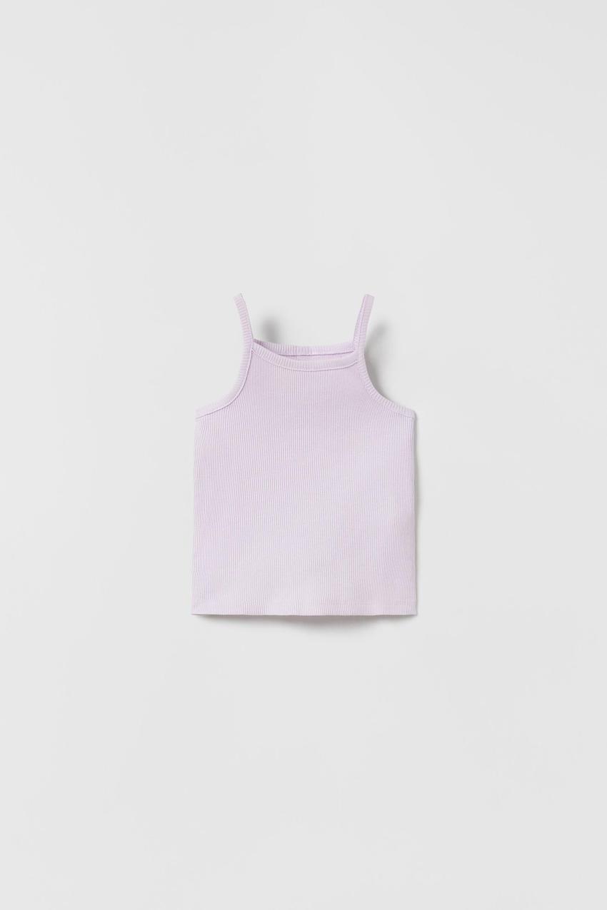 White ribbed vest zara Clearance