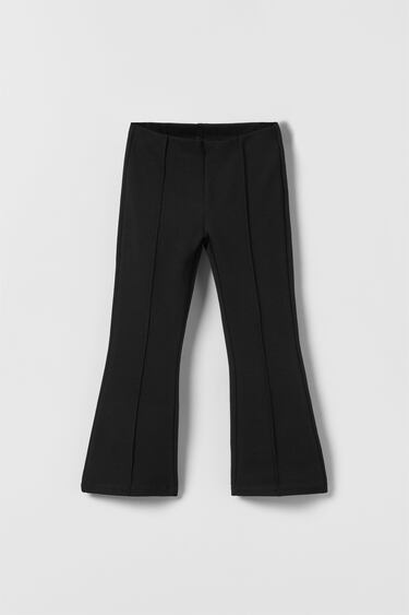 Image 0 of PONTE DI ROMA KNIT FLARED LEGGINGS WITH PIPING from Zara
