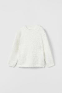 FUZZY KNIT SWEATER - Light pink | ZARA 
