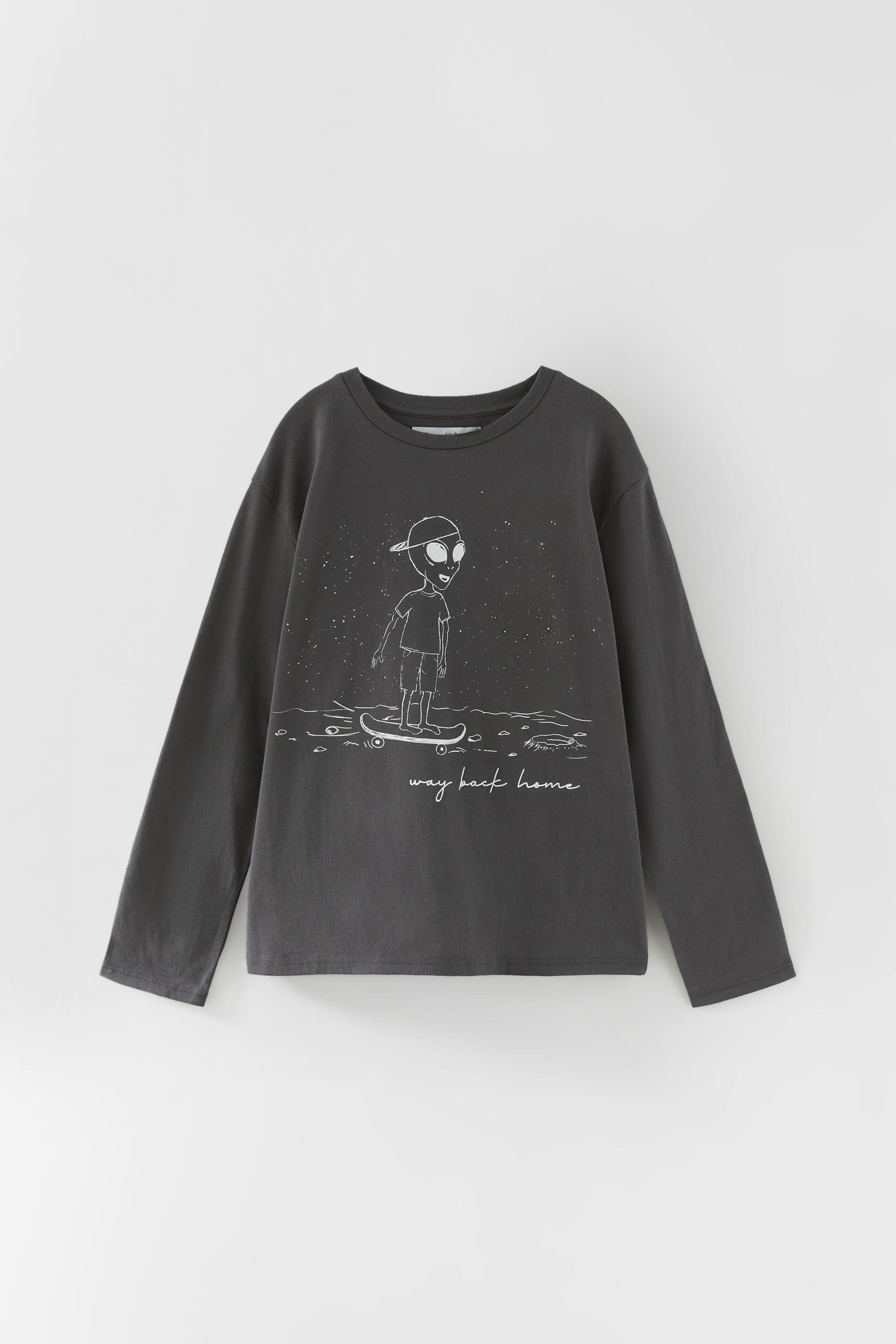 PRINTED T-SHIRT - Anthracite grey 