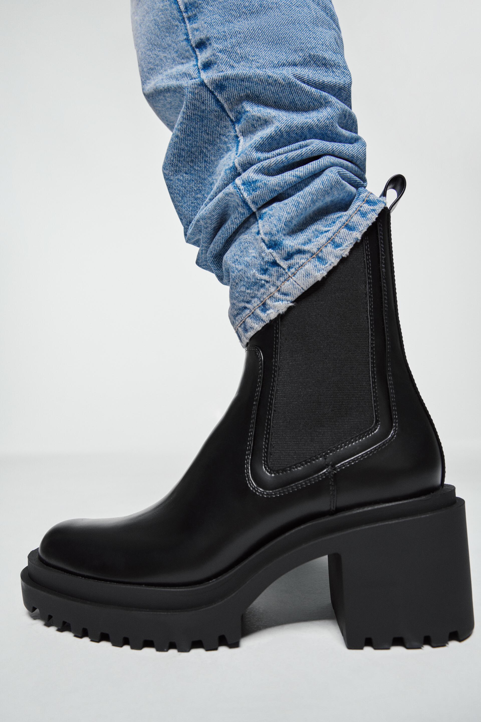 Track sole ankle boots zara clearance