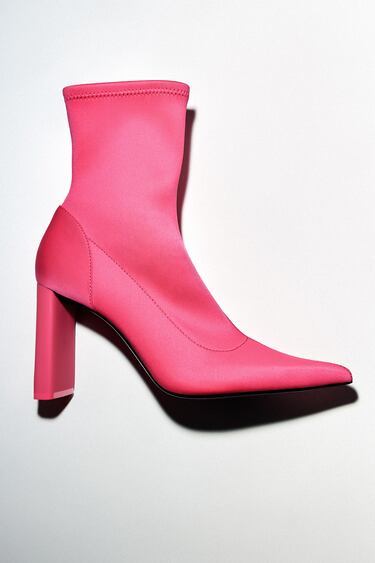 Image 0 of FABRIC HIGH HEEL ANKLE BOOTS WITH STRETCH from Zara
