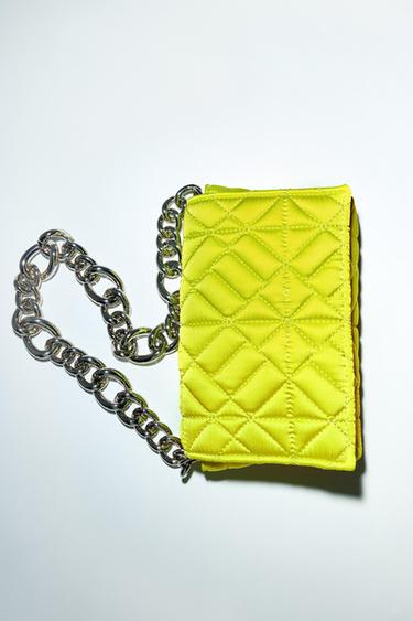 Neon yellow bag zara Clearance