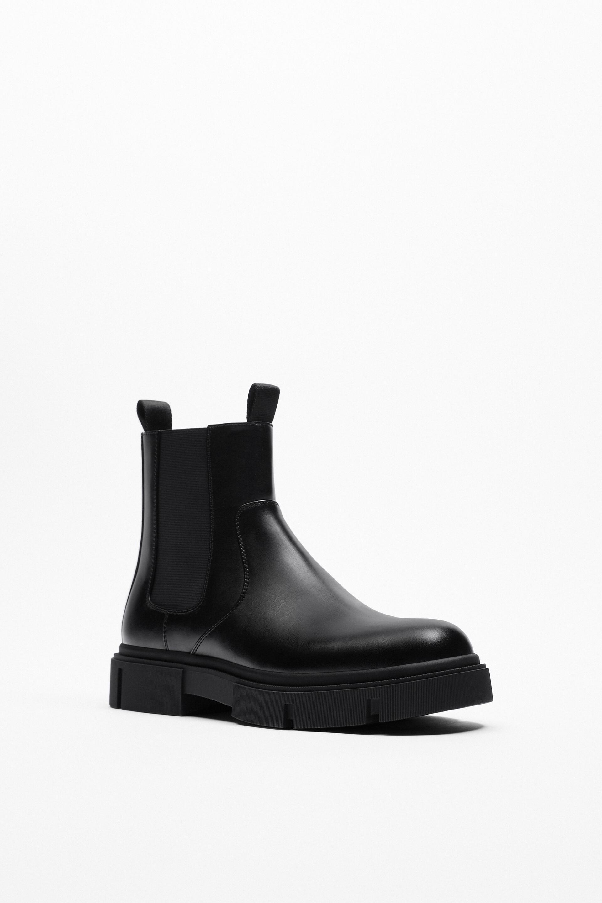 Zara chunky chelsea boots clearance
