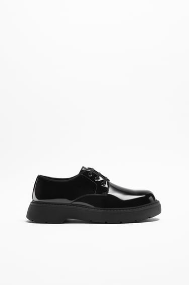 Image 0 of FAUX-PATENT CHUNKY SHOES from Zara