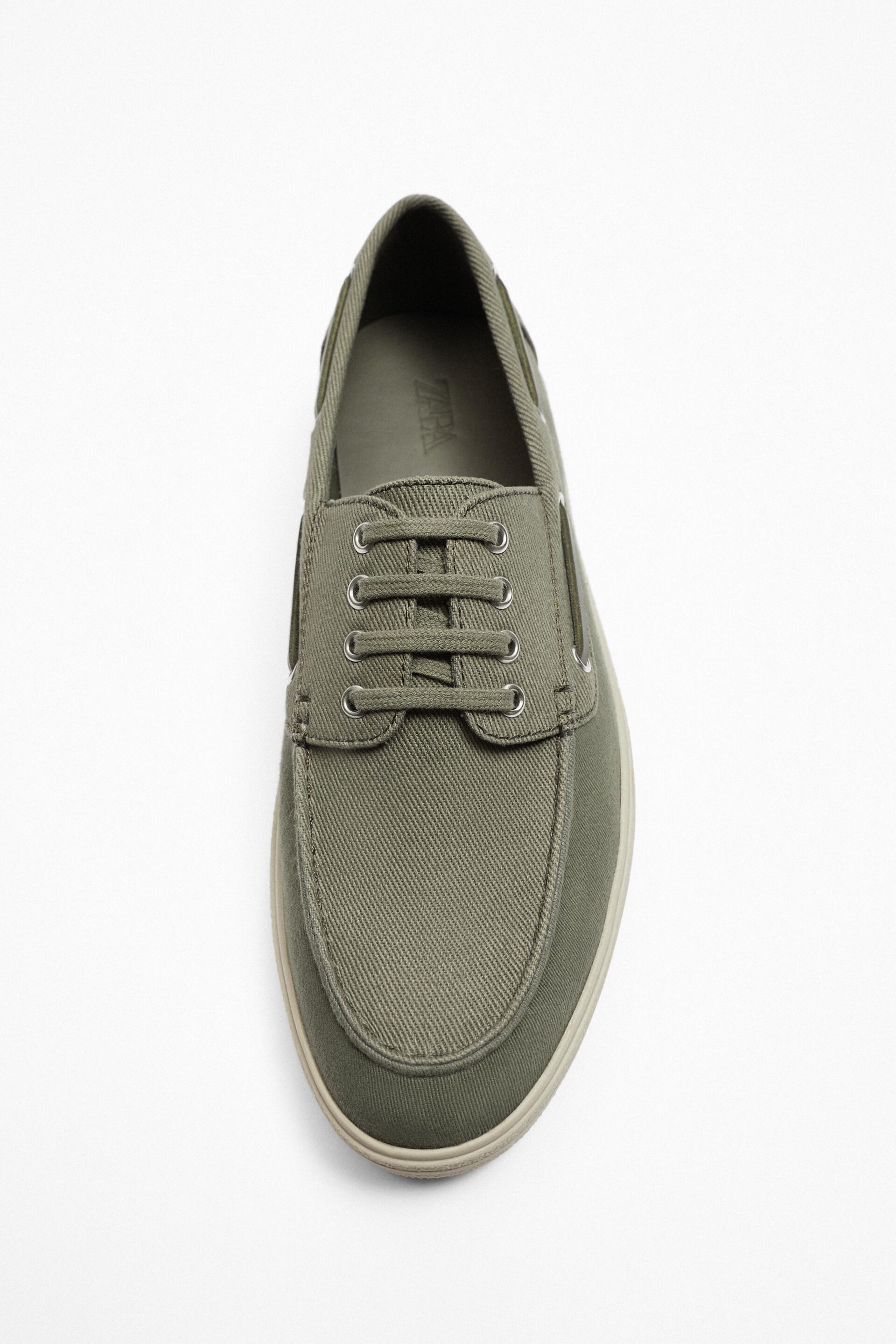 DECK SHOES - Khaki Green | ZARA Australia
