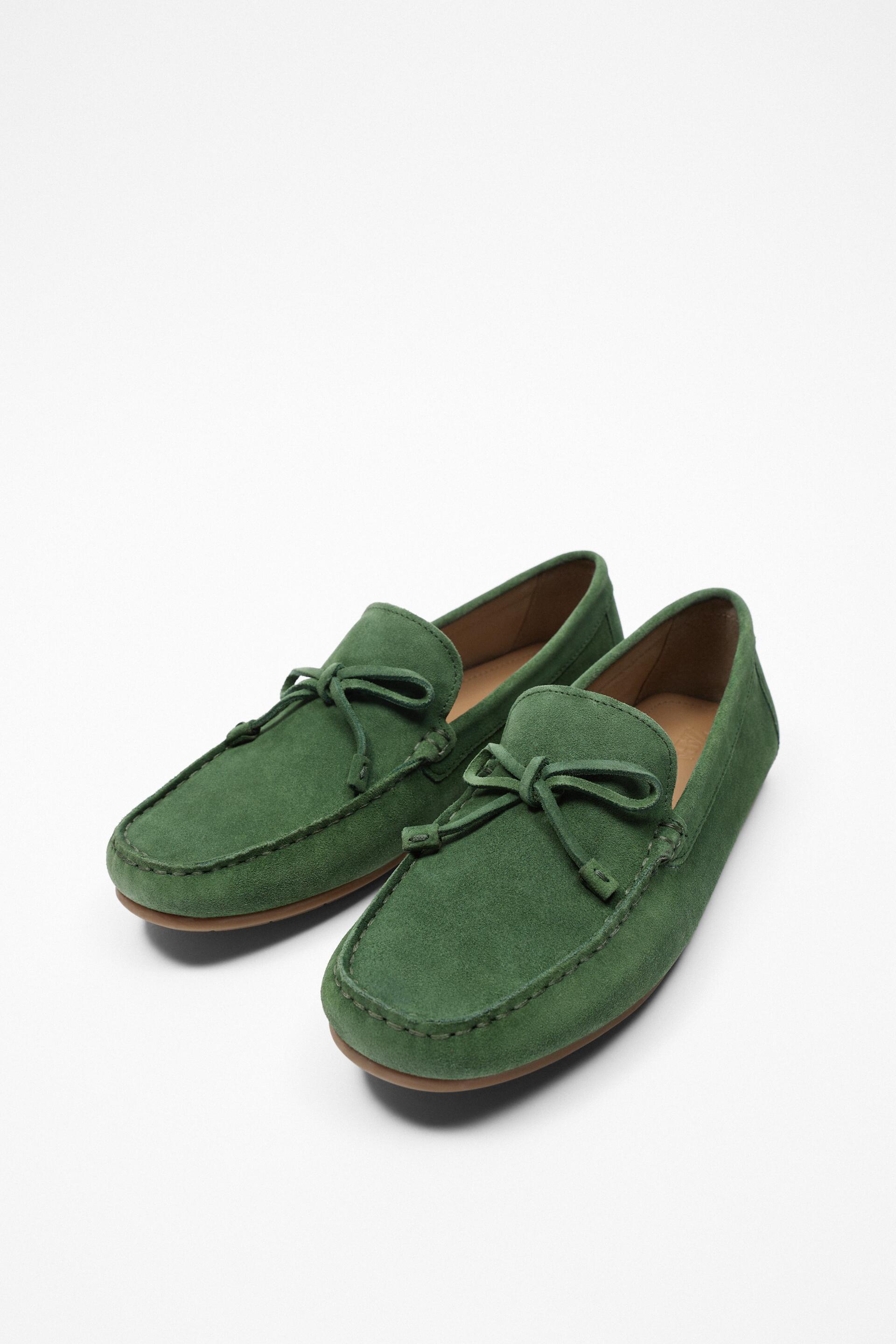 LEATHER DRIVING LOAFERS - Ice White 