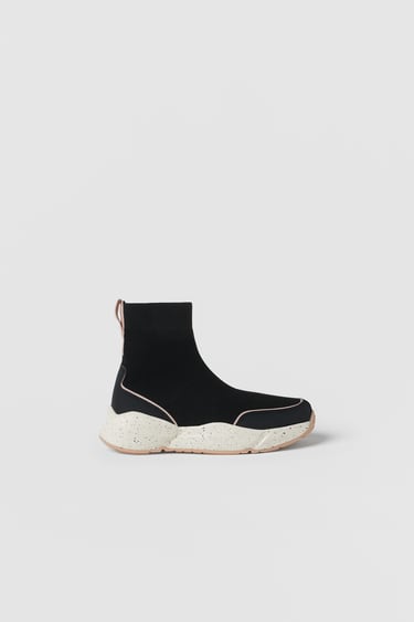 Image 0 of KIDS/ SOCK-STYLE HIGH-TOP SNEAKERS from Zara