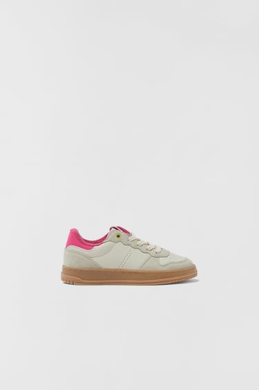 Image 0 of RETRO LEATHER SNEAKERS from Zara