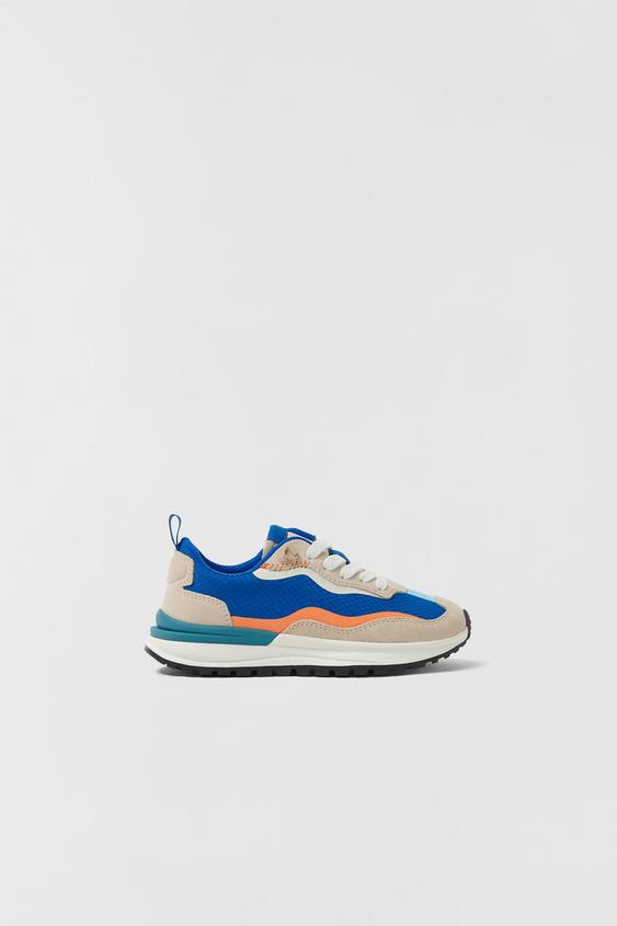 zara blue trainers