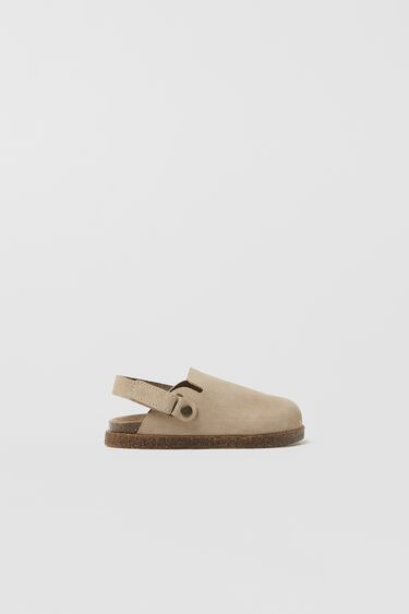 Image 0 of LEATHER CLOGS from Zara