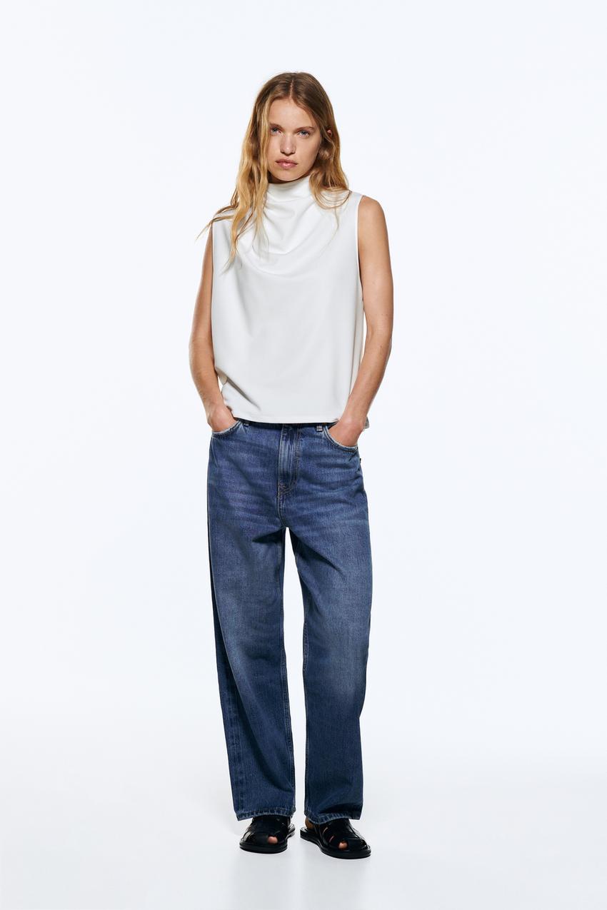 Cowl neck top zara Outlet