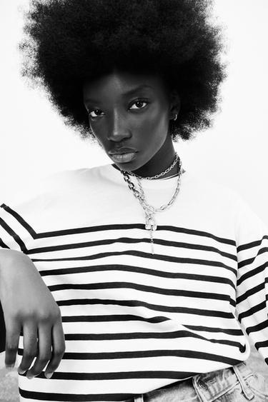 CAMISETA TUL ESTAMPADA - Azul claro | ZARA España
