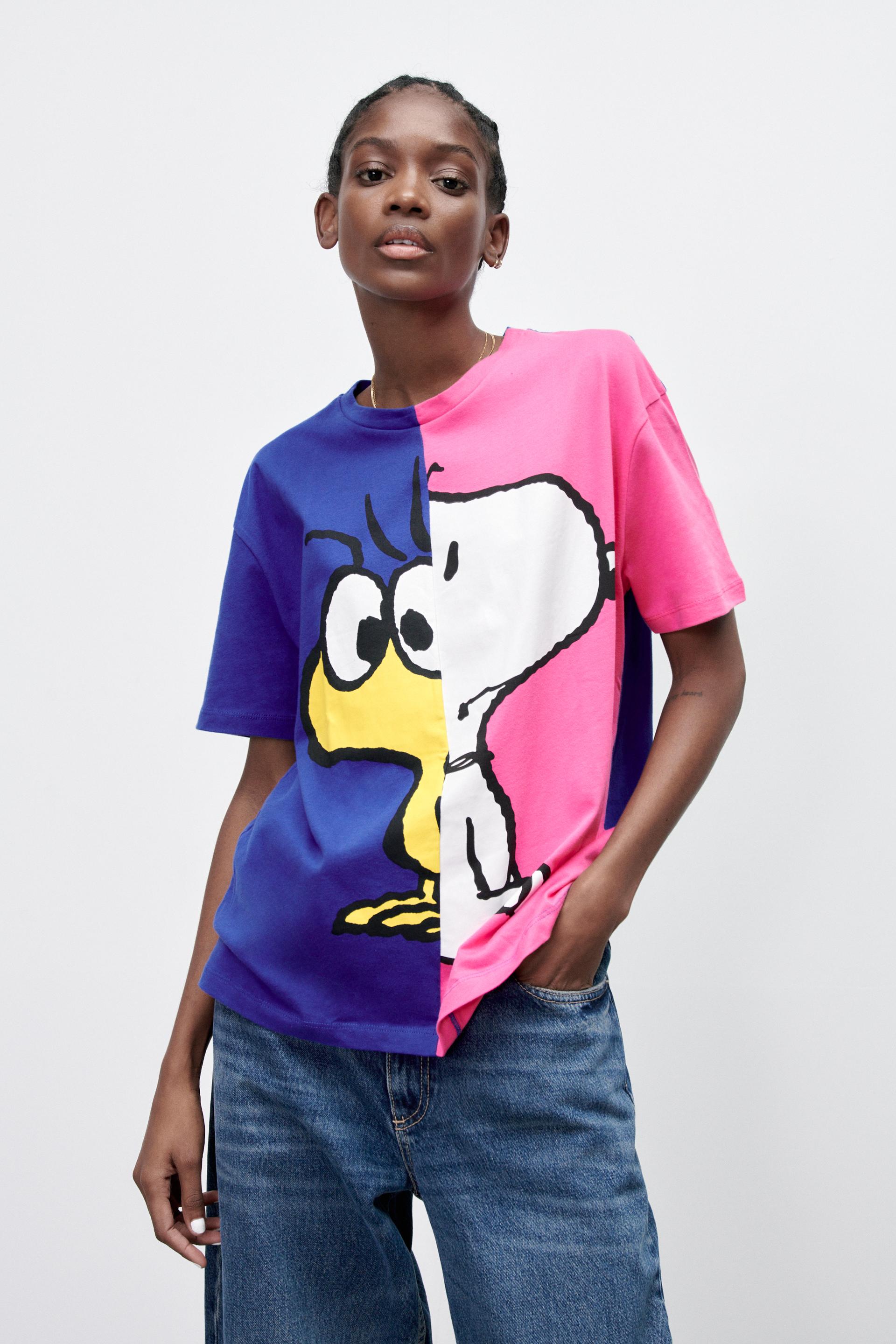 SNOOPY PEANUTS™ T-SHIRT - Pink | ZARA 