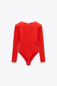 Red bodysuit zara Clearance